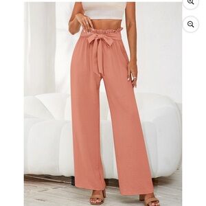 Women’s Wide Leg, High Waisted Elastic Lounge Pant